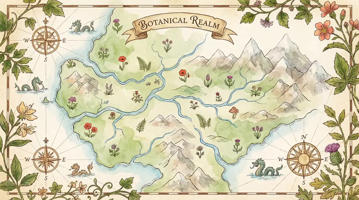 寻花地图水彩背景 - 探花